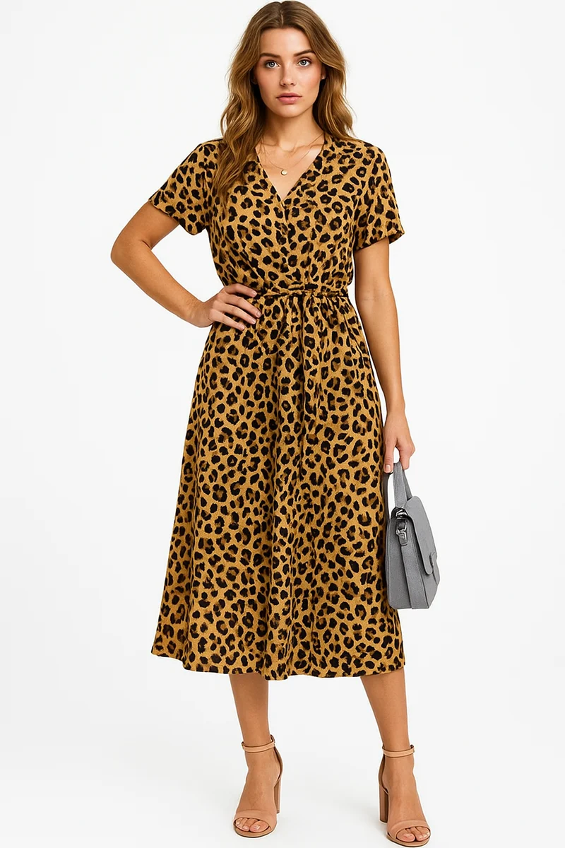 Helga – Stilvolles bedrucktes Sommerkleid für Damen