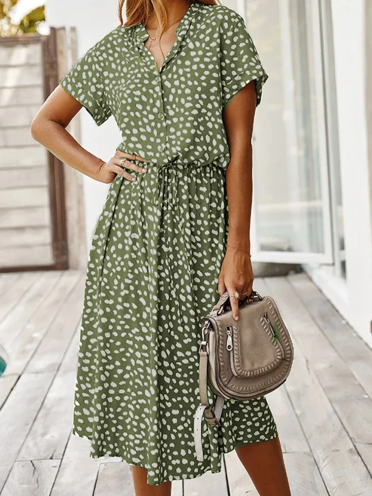 Helga – Stilvolles bedrucktes Sommerkleid für Damen