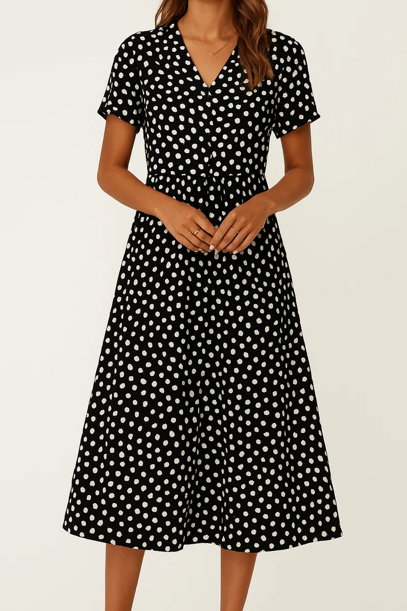 Helga – Stilvolles bedrucktes Sommerkleid für Damen
