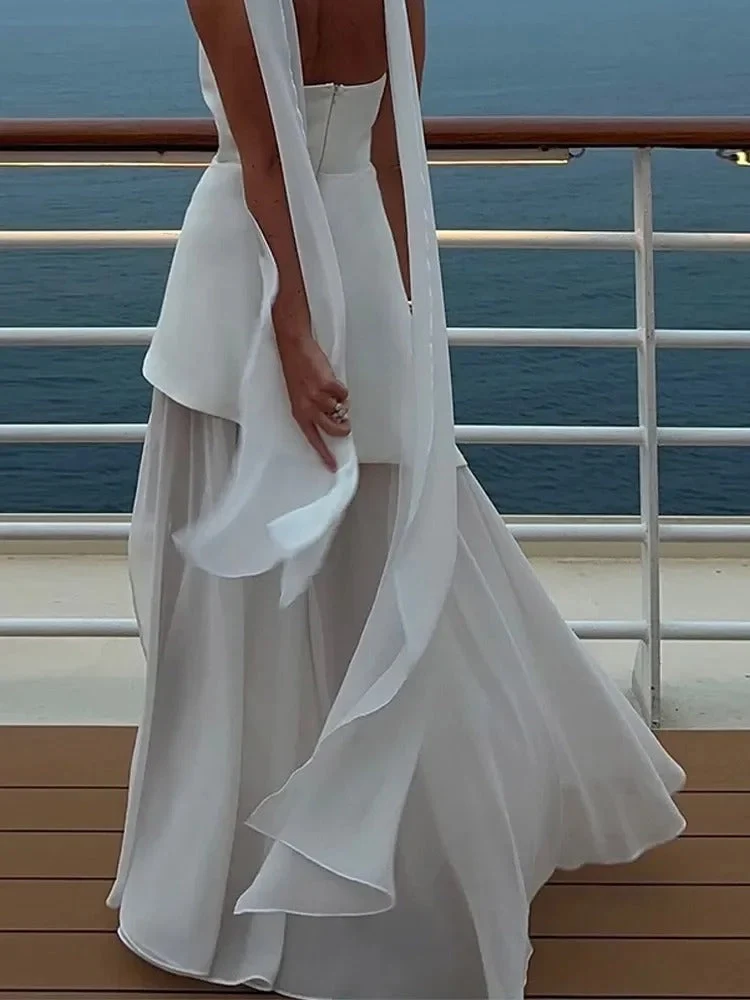 Sabine – Elegantes Maxikleid mit hohem Schlitz für Damen