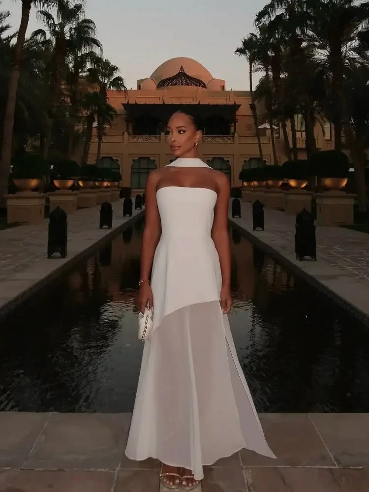 Sabine – Elegantes Maxikleid mit hohem Schlitz für Damen