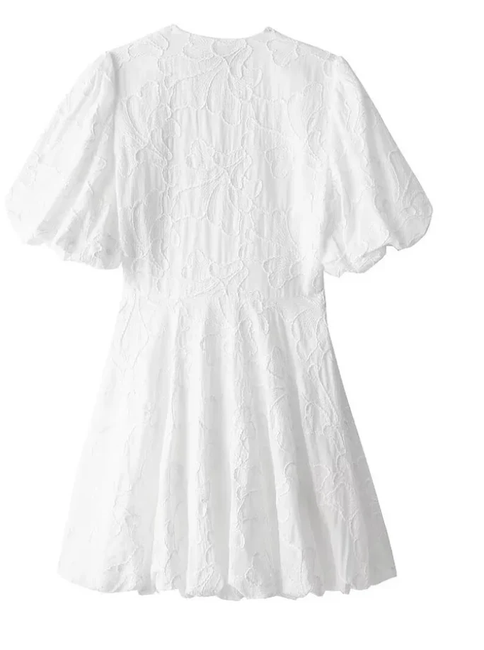 Melanie – Elegantes Sommerkleid mit bestickten Rüschen für Damen