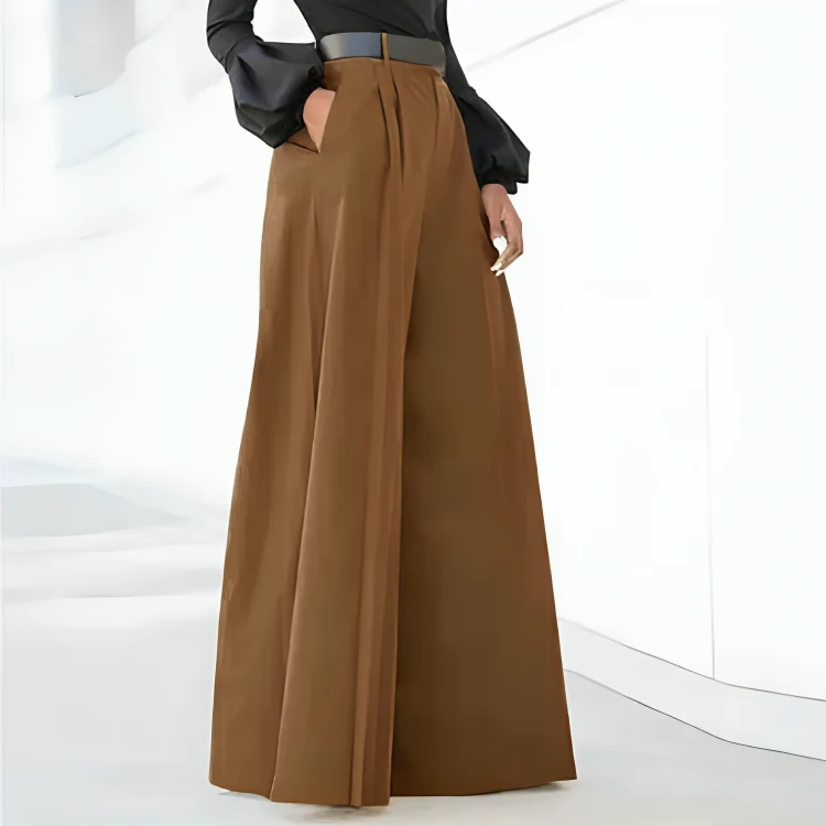 Nadine – Damenhose mit hoher Taille und weitem Bein