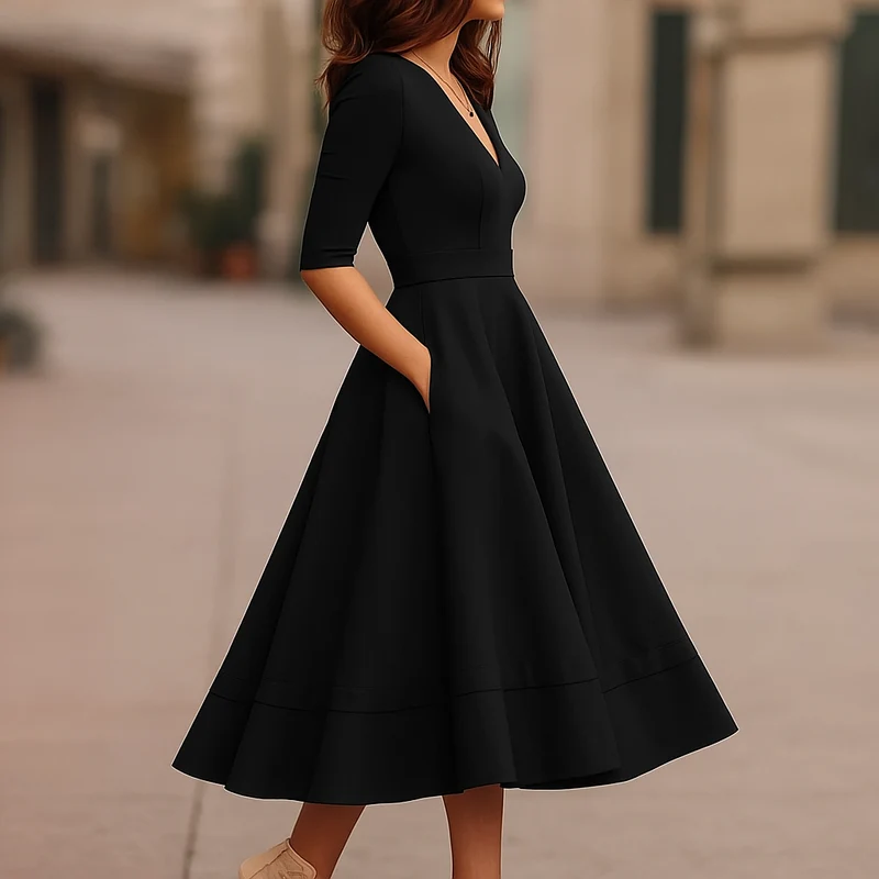 Johanna – Elegantes A-Kleid für Damen