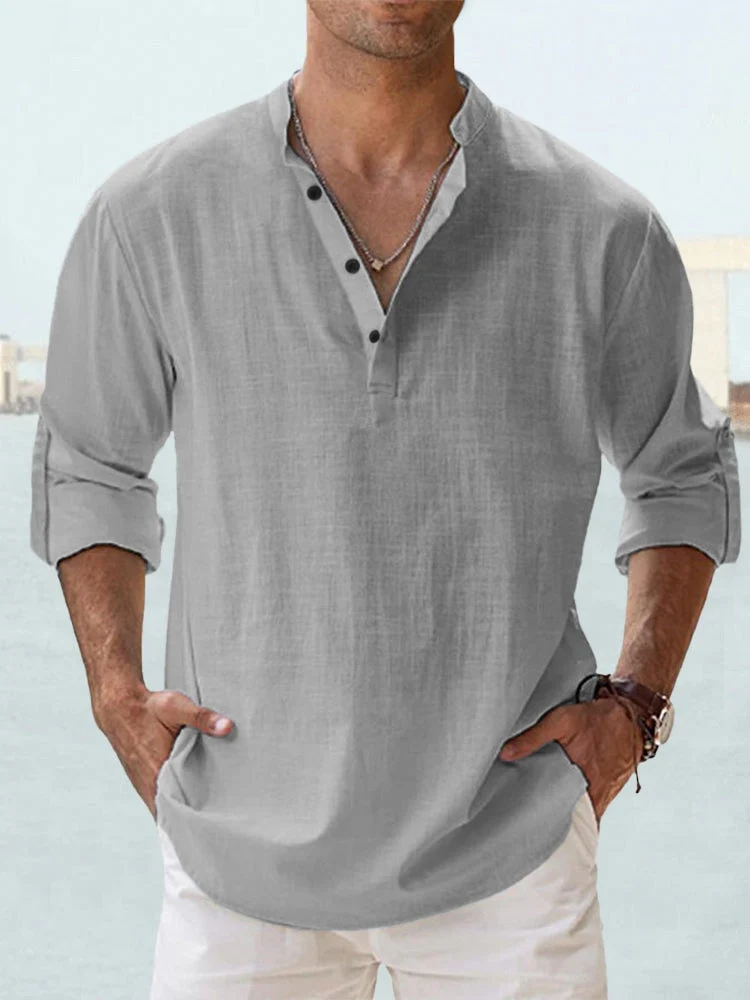 Markus – Lässiges Henley-Sommerhemd für Herren