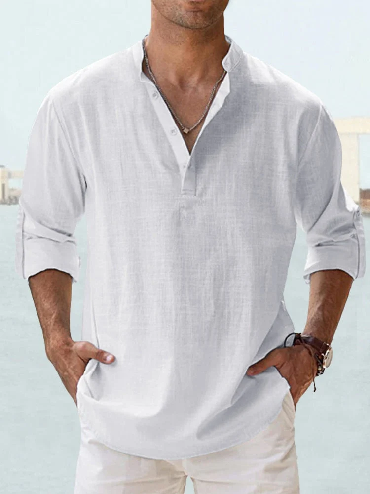 Markus – Lässiges Henley-Sommerhemd für Herren