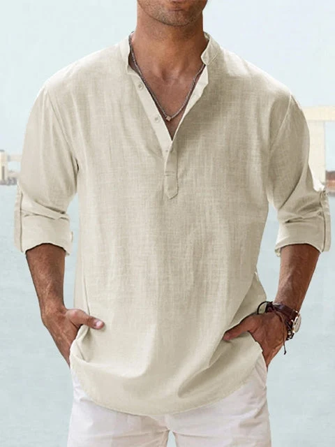 Markus – Lässiges Henley-Sommerhemd für Herren