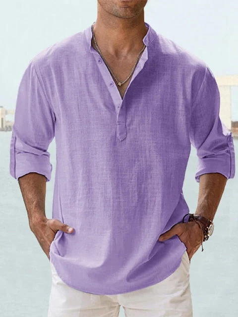 Markus – Lässiges Henley-Sommerhemd für Herren