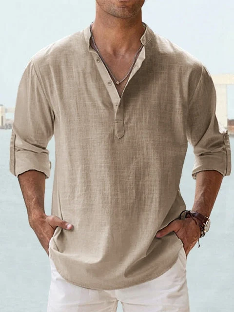 Markus – Lässiges Henley-Sommerhemd für Herren