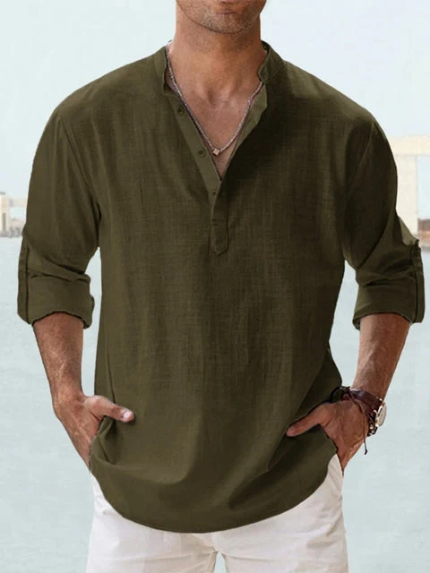 Markus – Lässiges Henley-Sommerhemd für Herren