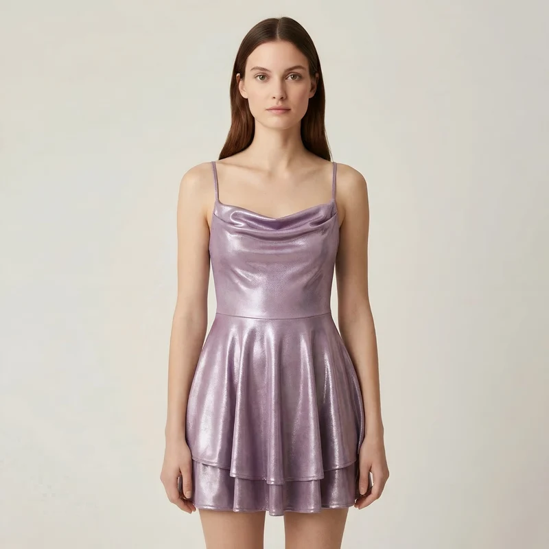 Luna – Elegantes Mini-Satin-Kleid mit Trägern für Damen