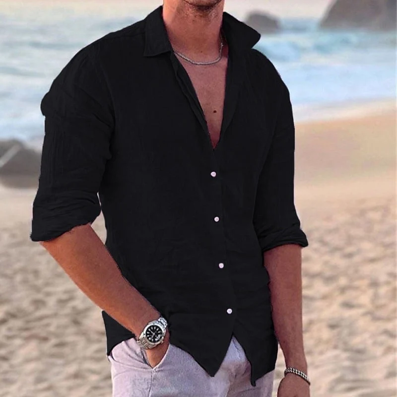 Fabian – Stilvolles Langarmhemd aus Leinen für Herren