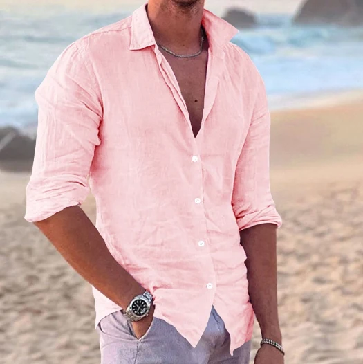 Fabian – Stilvolles Langarmhemd aus Leinen für Herren
