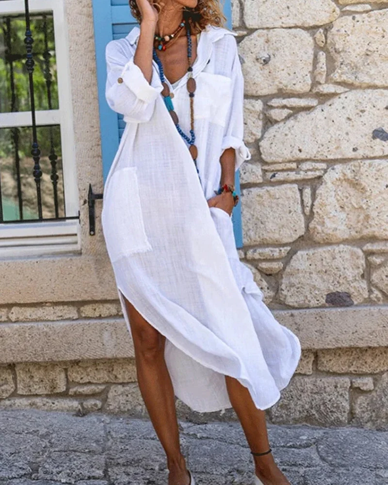 Charlotte – Lässiges Sommerkleid aus Leinen für Damen