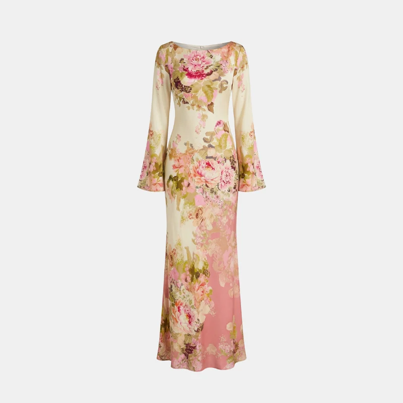 Clara – Langärmliges Party-Maxikleid