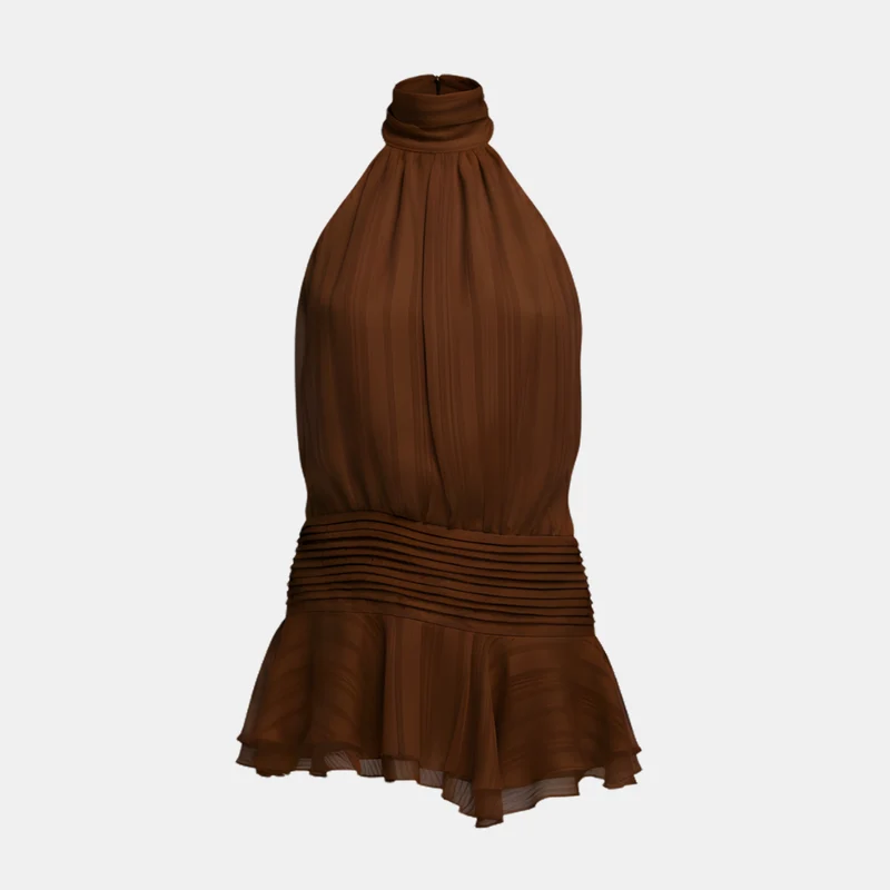 Amelie – Sommerkleid mit Plissee und Neckholder