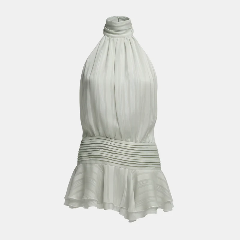 Amelie – Sommerkleid mit Plissee und Neckholder