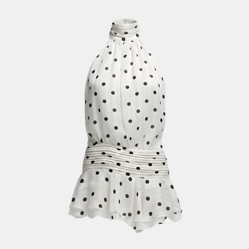Amelie – Sommerkleid mit Plissee und Neckholder