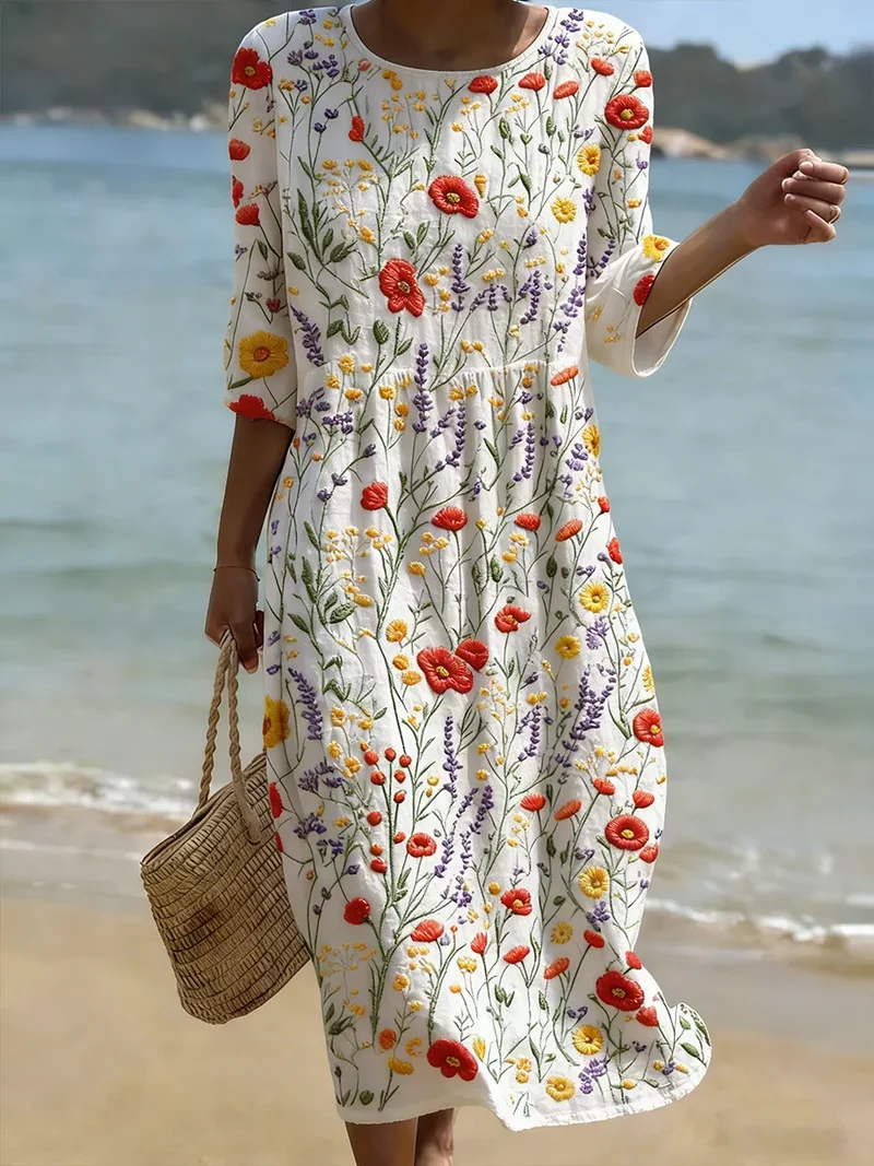 Astra | Florales Maxikleid