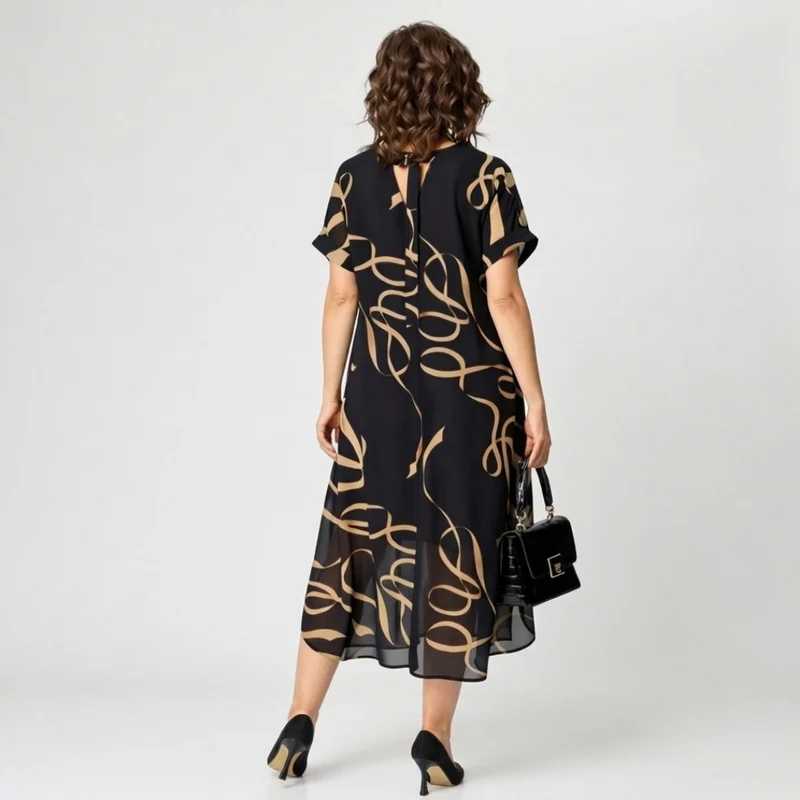 Elena | Zeitloses Elegantes Swirl-Kleid