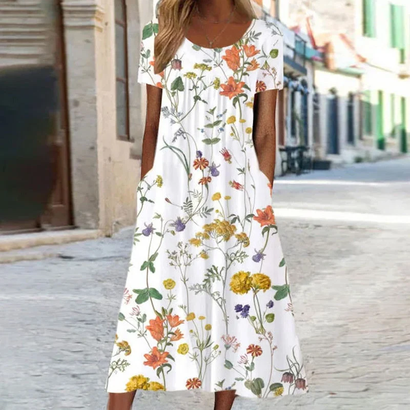 Yolandia | Florales Kleid mit Bauchkaschierung