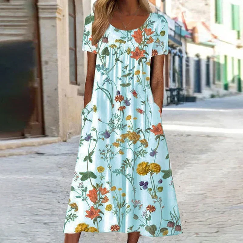 Yolandia | Florales Kleid mit Bauchkaschierung