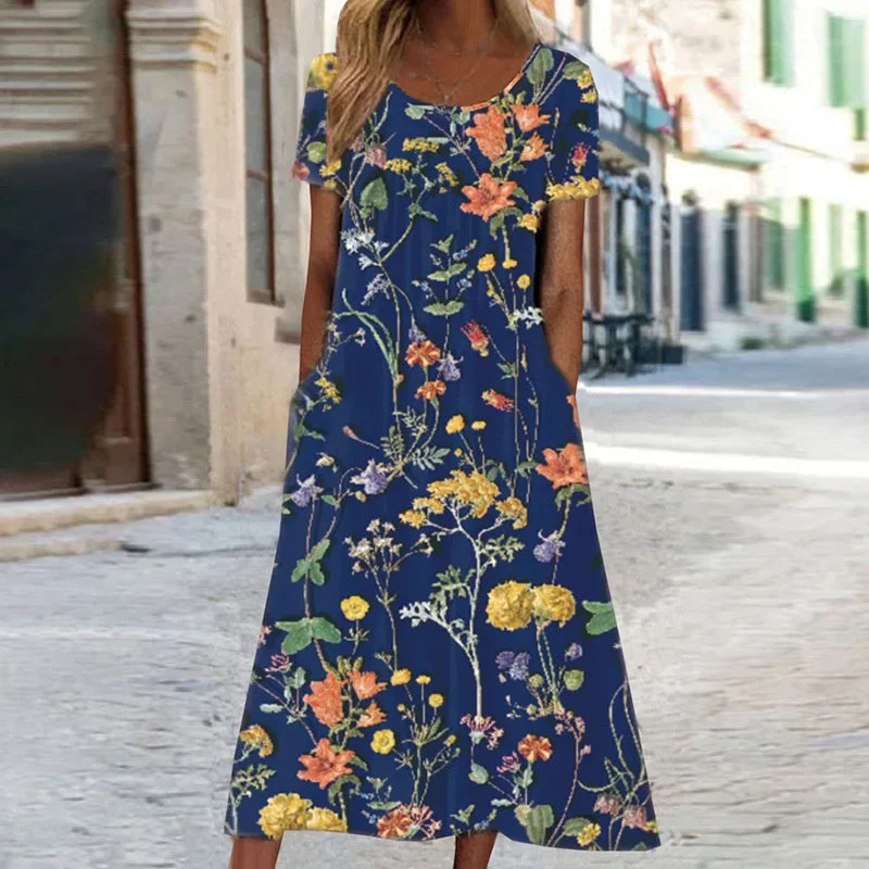 Yolandia | Florales Kleid mit Bauchkaschierung