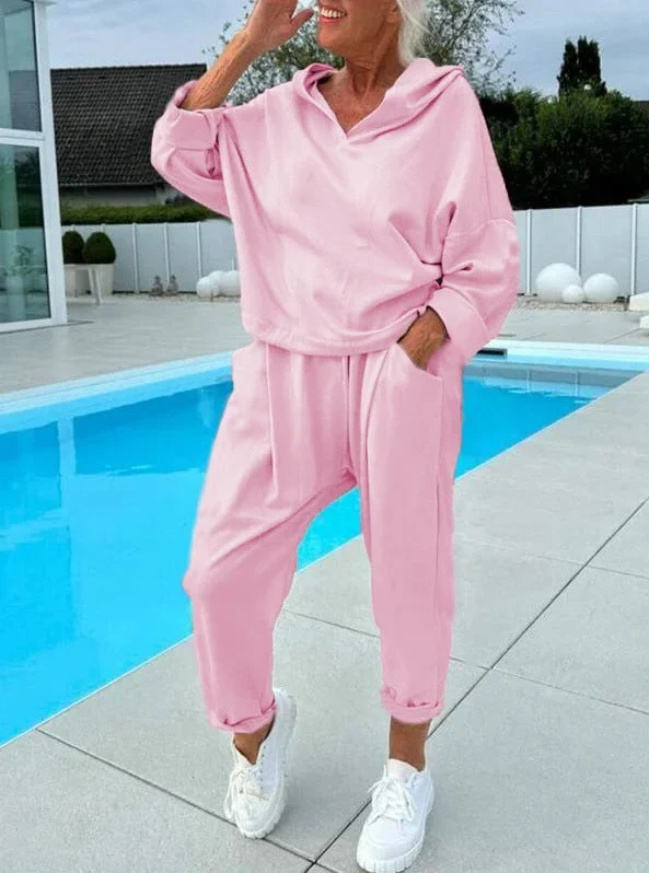 Hazel | Kapuzenpullover und Hose Kuscheliges Set