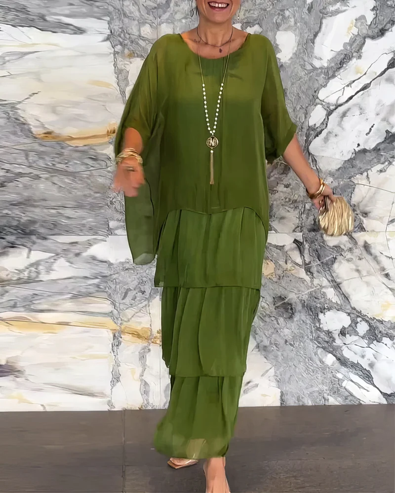 Vittoria | Göttliches Rüschen Maxikleid