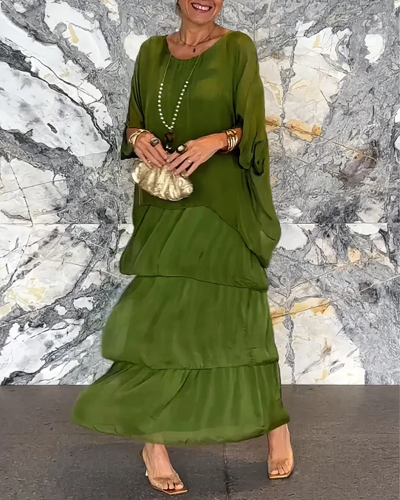 Vittoria | Göttliches Rüschen Maxikleid