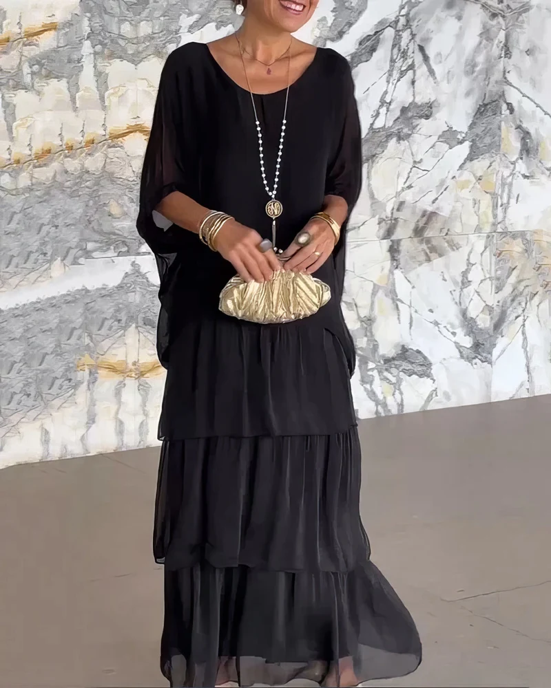 Vittoria | Göttliches Rüschen Maxikleid