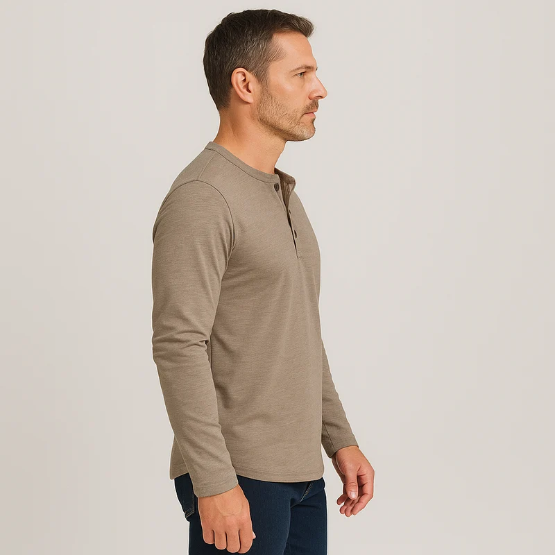Walt | Langarmshirt mit Knopfleiste