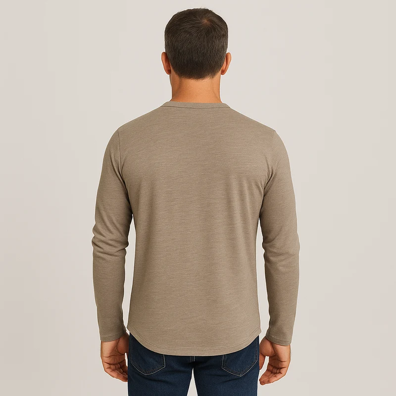 Walt | Langarmshirt mit Knopfleiste