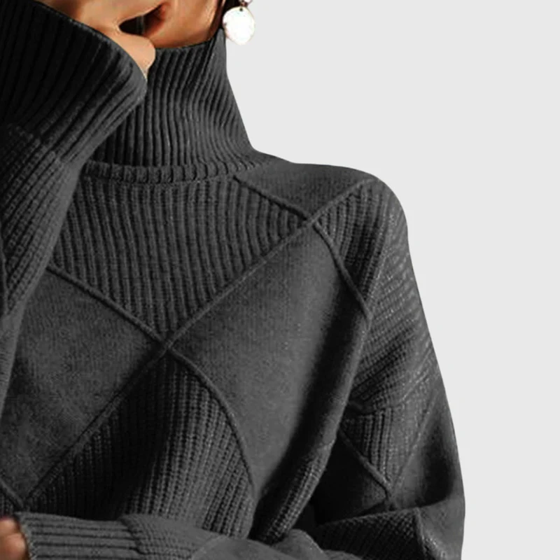 Verona | Geometrischer Rollkragenpullover