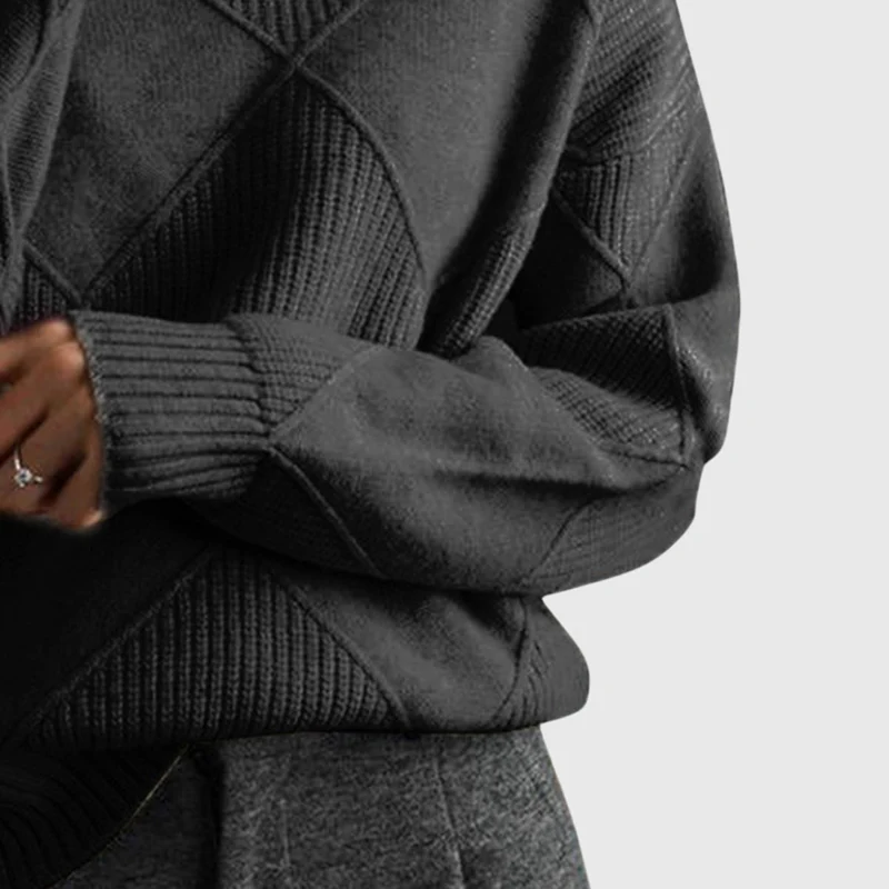 Verona | Geometrischer Rollkragenpullover
