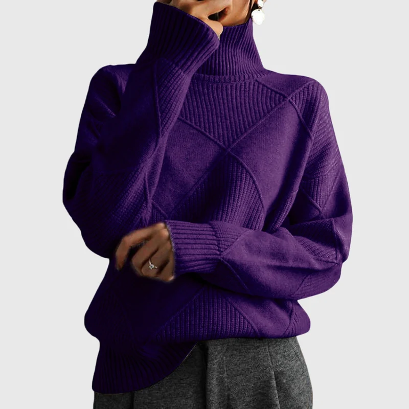 Verona | Geometrischer Rollkragenpullover