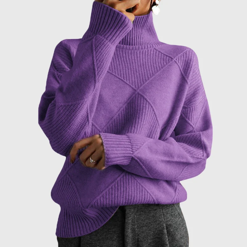 Verona | Geometrischer Rollkragenpullover