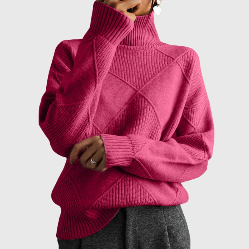 Verona | Geometrischer Rollkragenpullover