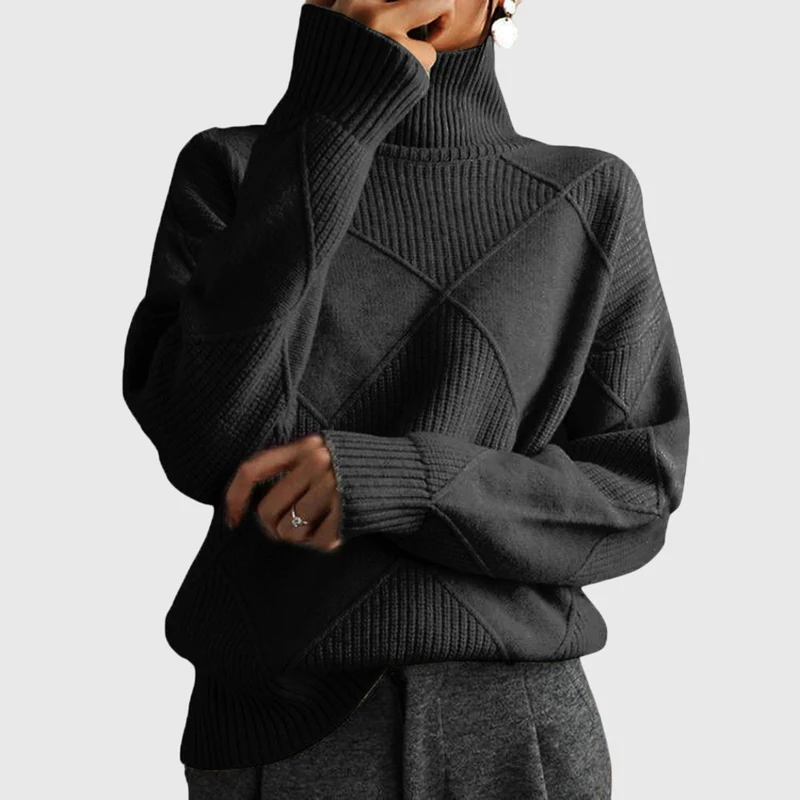 Verona | Geometrischer Rollkragenpullover