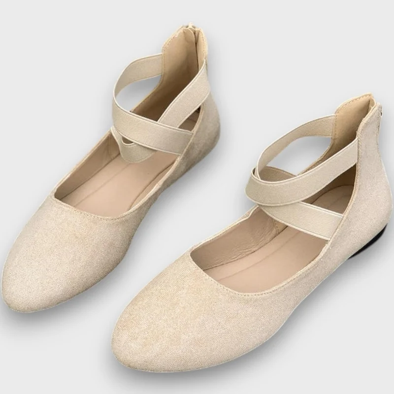 Arelia | Schicke Keilabsatzschuhe mit Überkreuz-Design