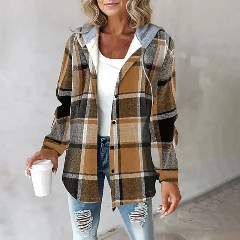 Shanie | Karierte Jacke mit Kapuze