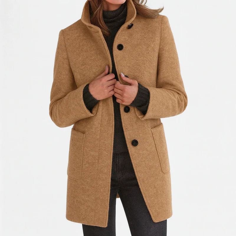 Rica | Warmer Mantel mit Stehkragen