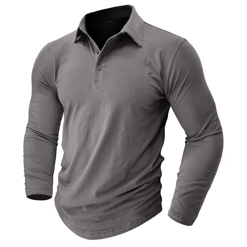 Drayce | Muscle Fit Langarm-Polo