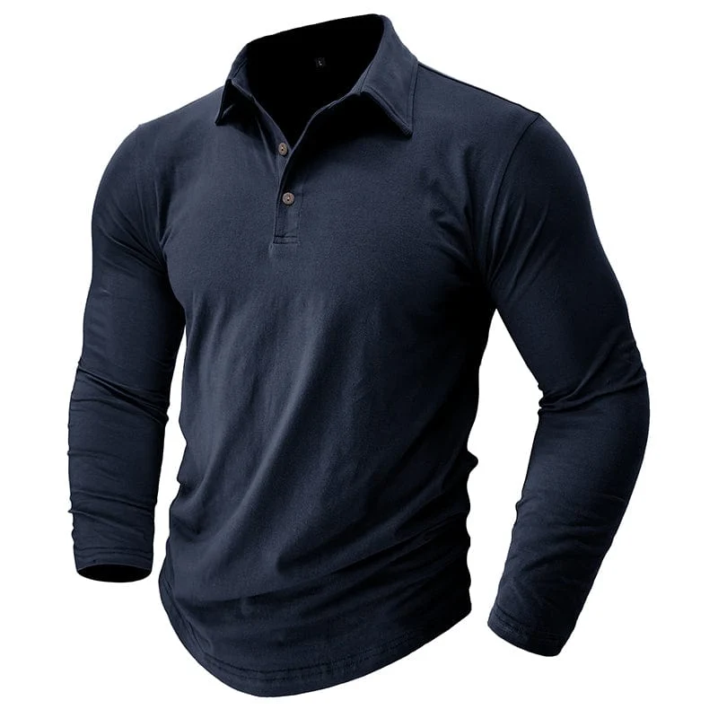 Drayce | Muscle Fit Langarm-Polo