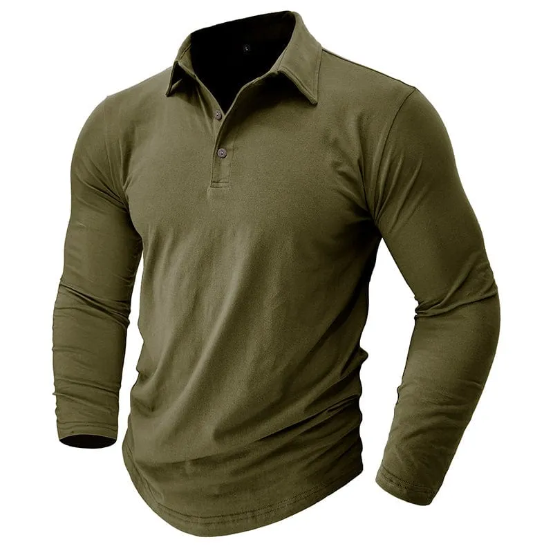 Drayce | Muscle Fit Langarm-Polo