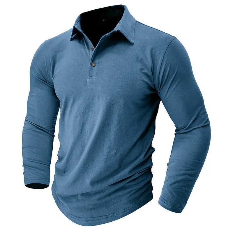Drayce | Muscle Fit Langarm-Polo