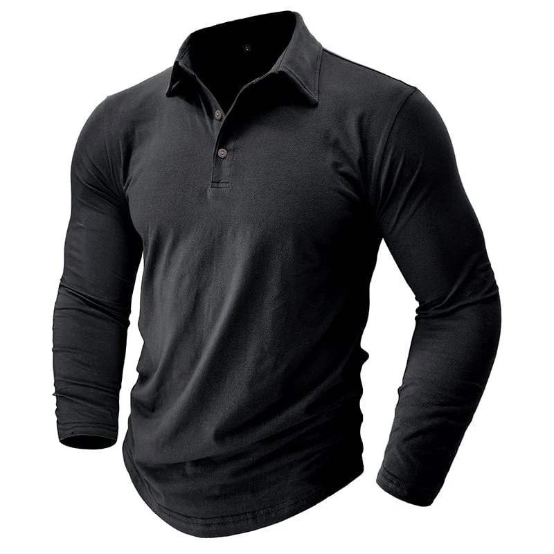 Drayce | Muscle Fit Langarm-Polo