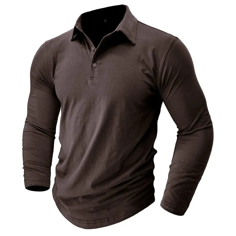 Drayce | Muscle Fit Langarm-Polo