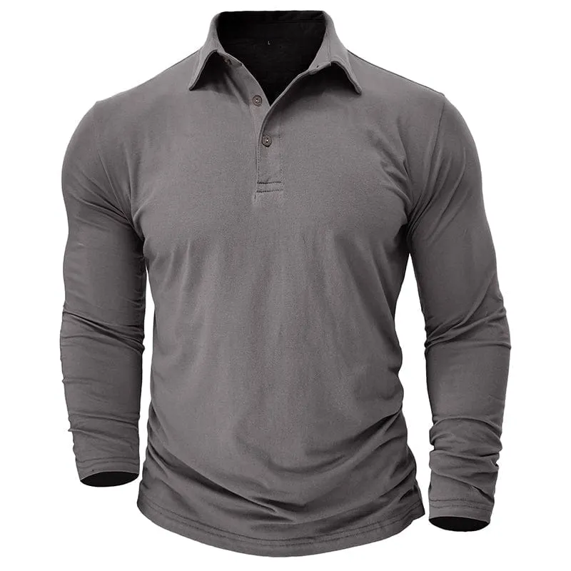Drayce | Muscle Fit Langarm-Polo