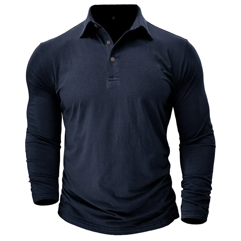 Drayce | Muscle Fit Langarm-Polo